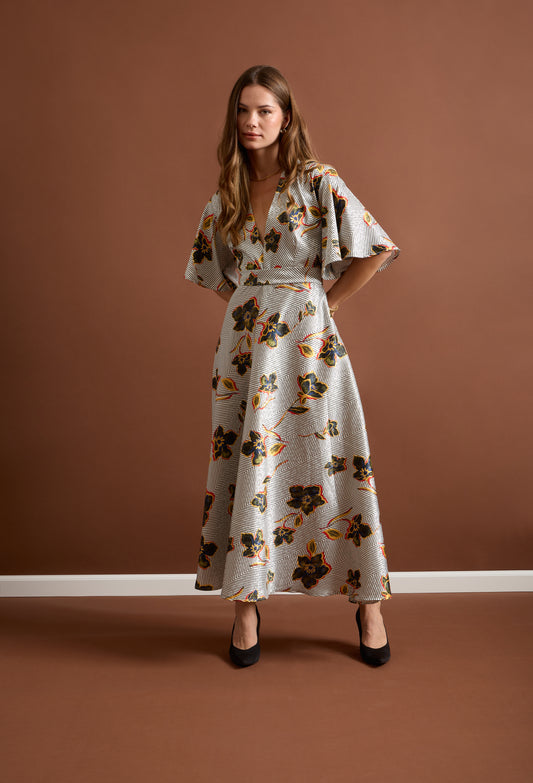 JENNY RETRO SATIN DRESS