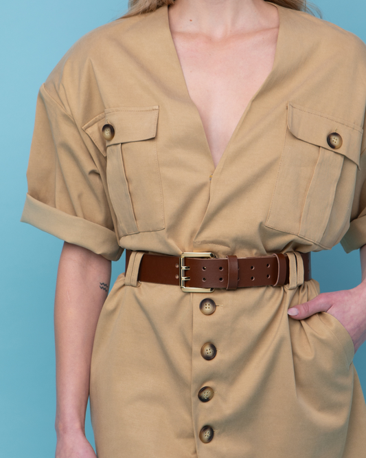 ELLIE BROWN LEATHER BELT