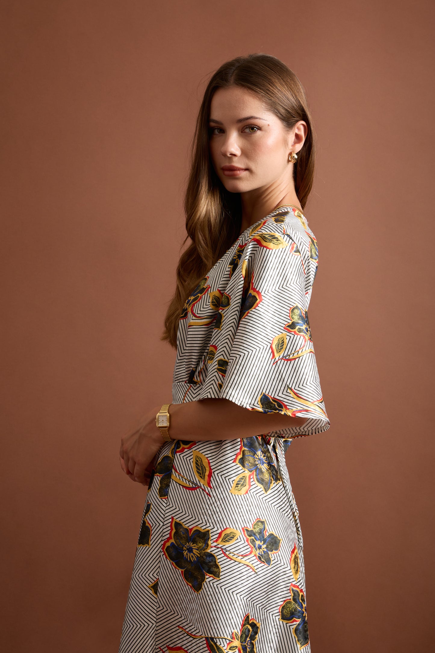 JENNY RETRO SATIN DRESS