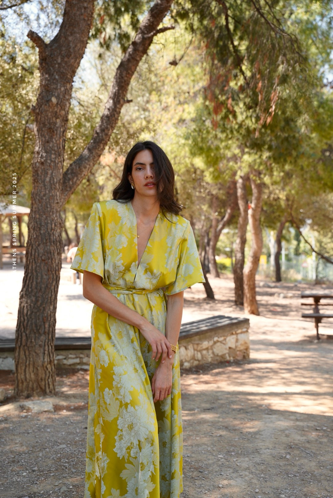 JENNY LIME SATIN DRESS