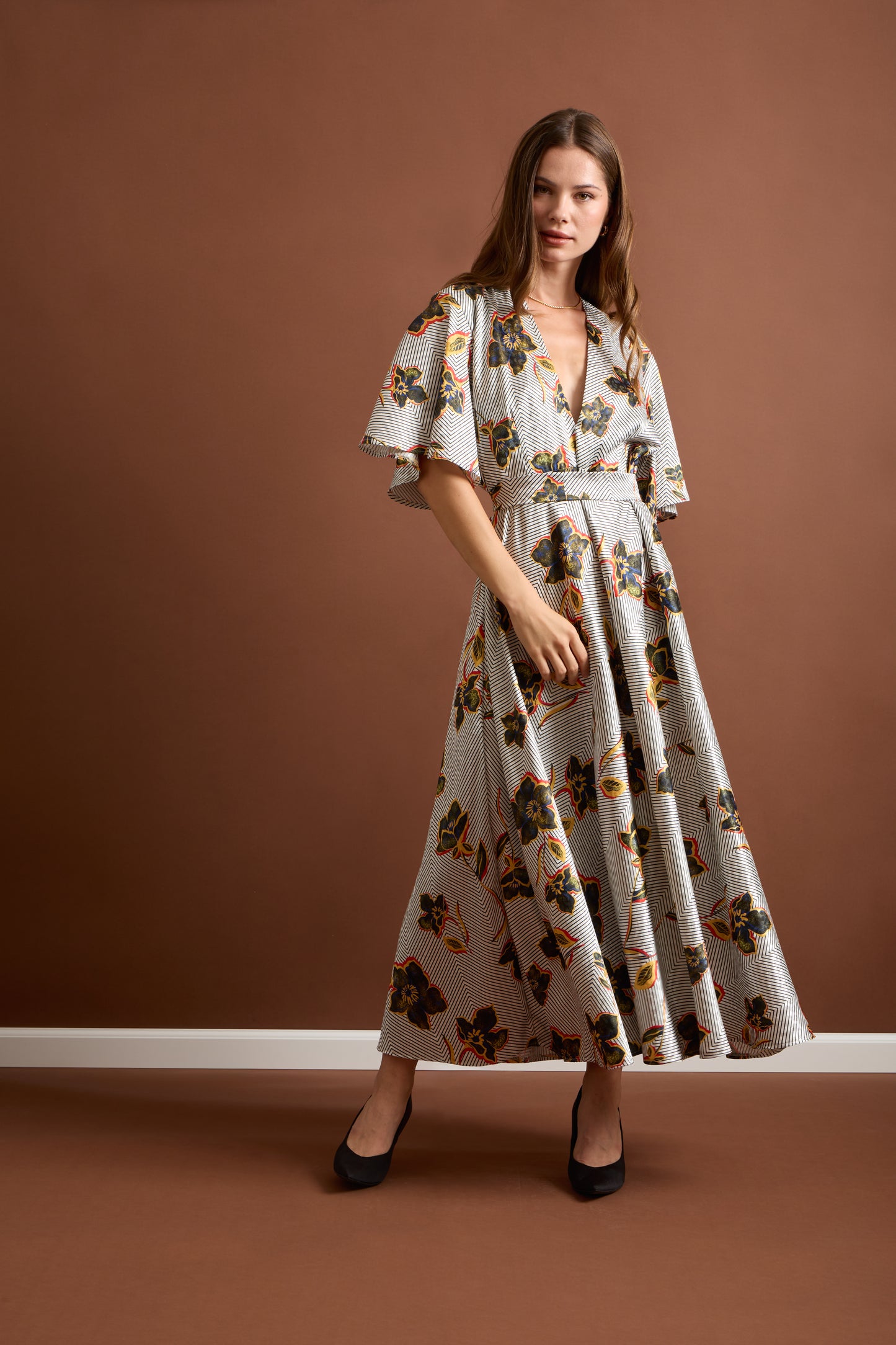 JENNY RETRO SATIN DRESS