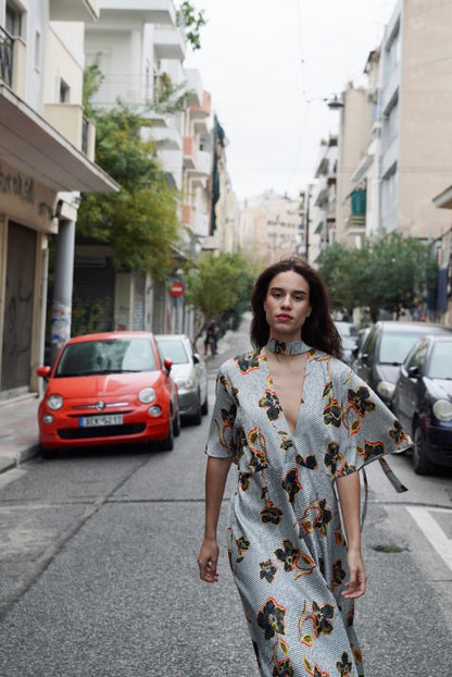 JENNY RETRO SATIN DRESS