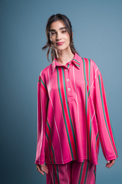 MAGENTA SWEATER TEE